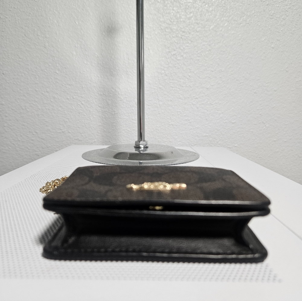 Coach Mini Wallet On A Chain In Signature Canvas - Picture 4 of 9